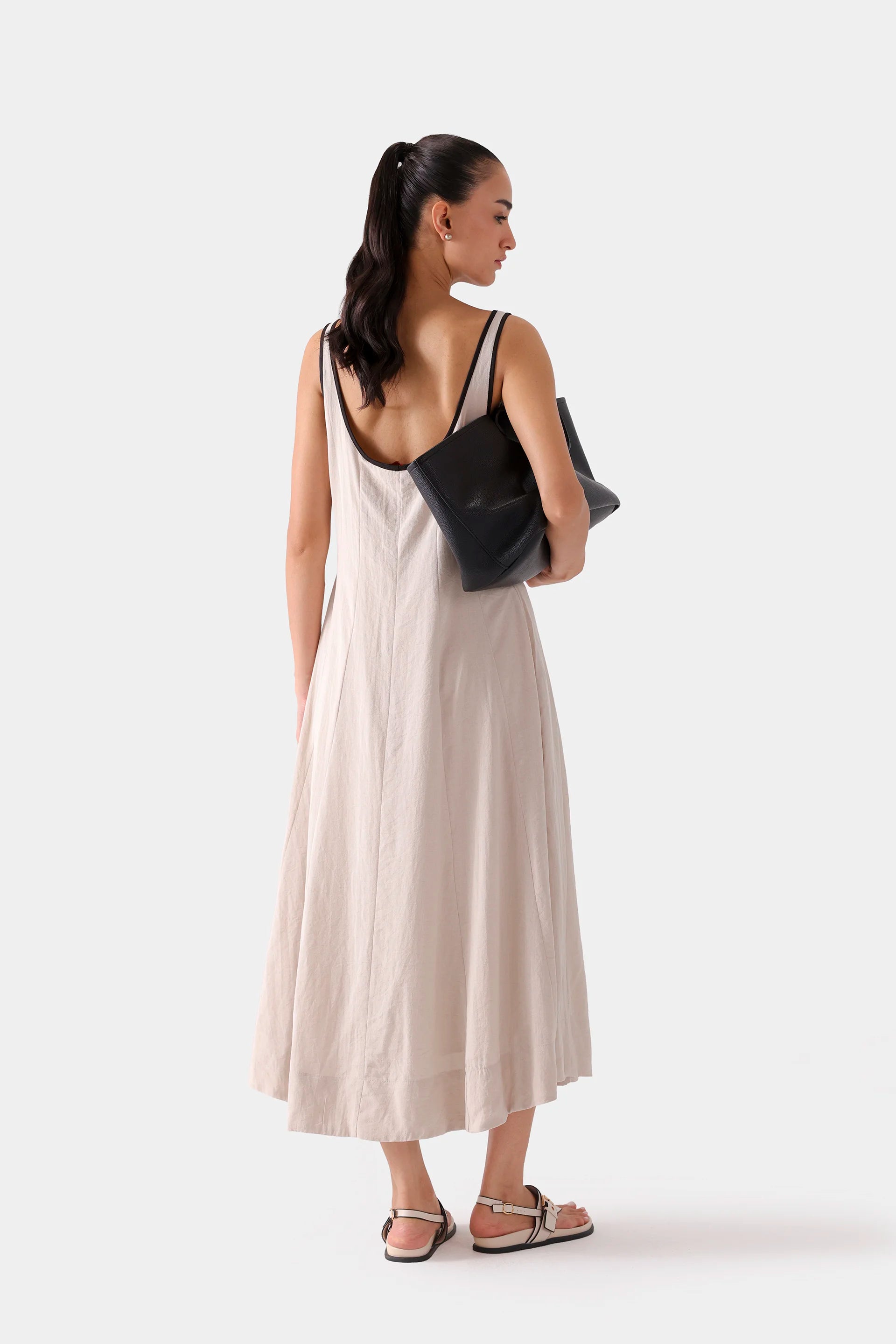 Scoop Neck Long Dress - Cougar Clothing