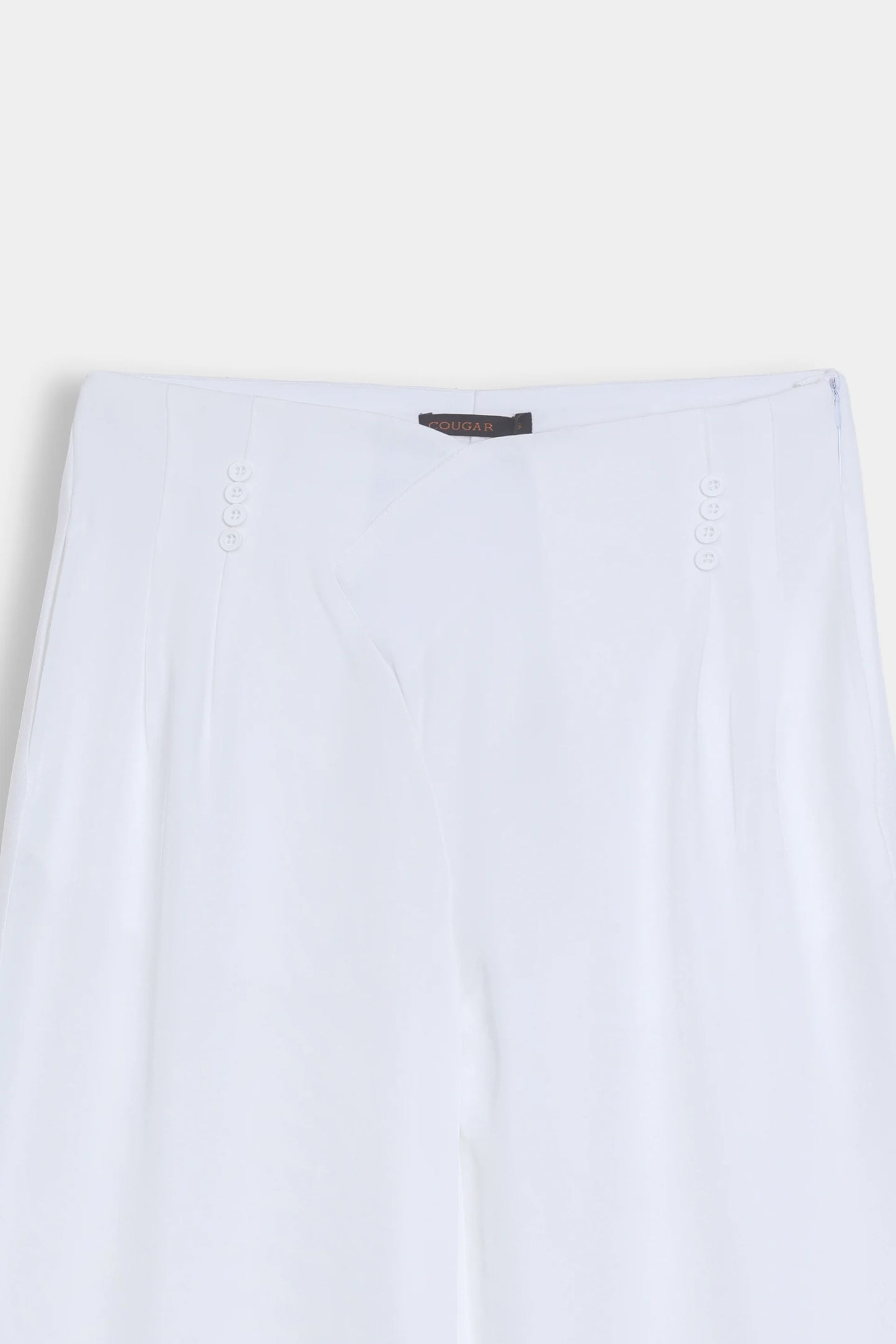Pleated Pants With Asymmetrical Waist - Cougar Clothing