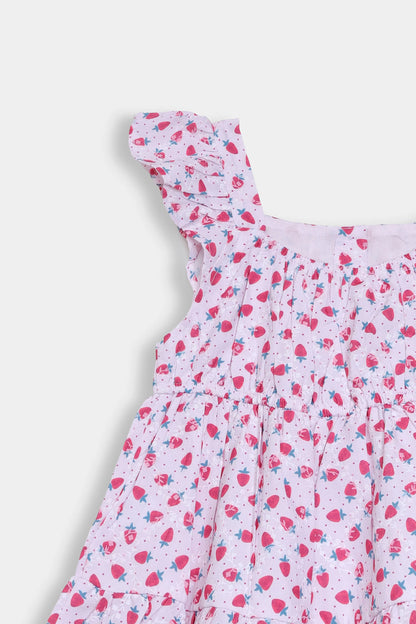 Printed Ruffled Top - Cougar Clothing