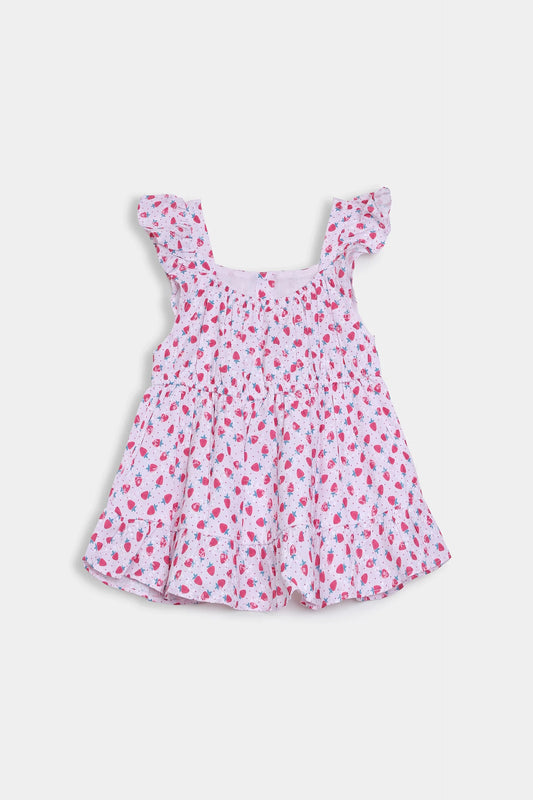 Printed Ruffled Top - Cougar Clothing
