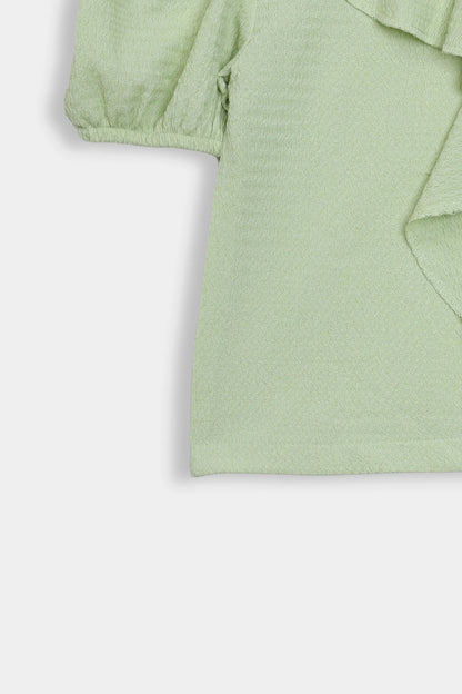 Front Ruffled Top - Cougar Clothing