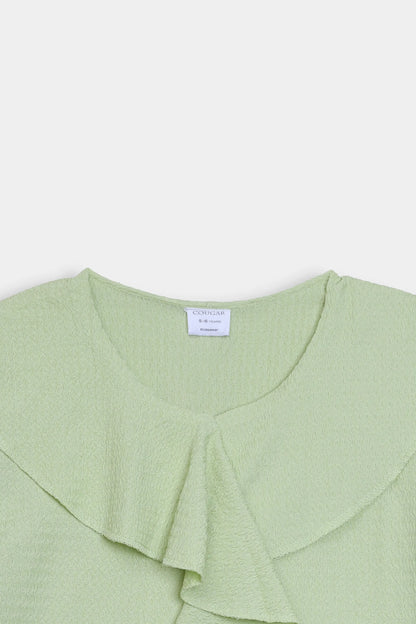 Front Ruffled Top - Cougar Clothing