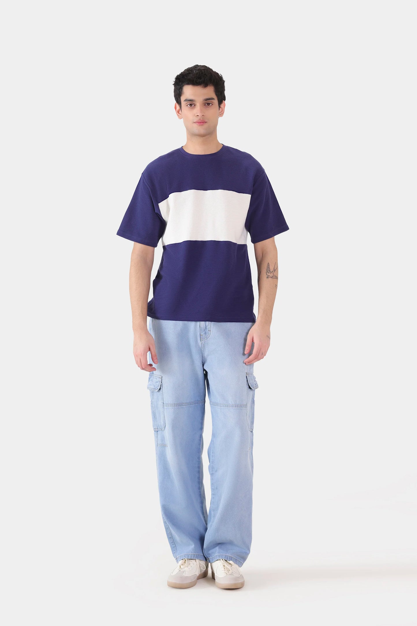 Color Block Textured T-Shirt - Cougar Clothing