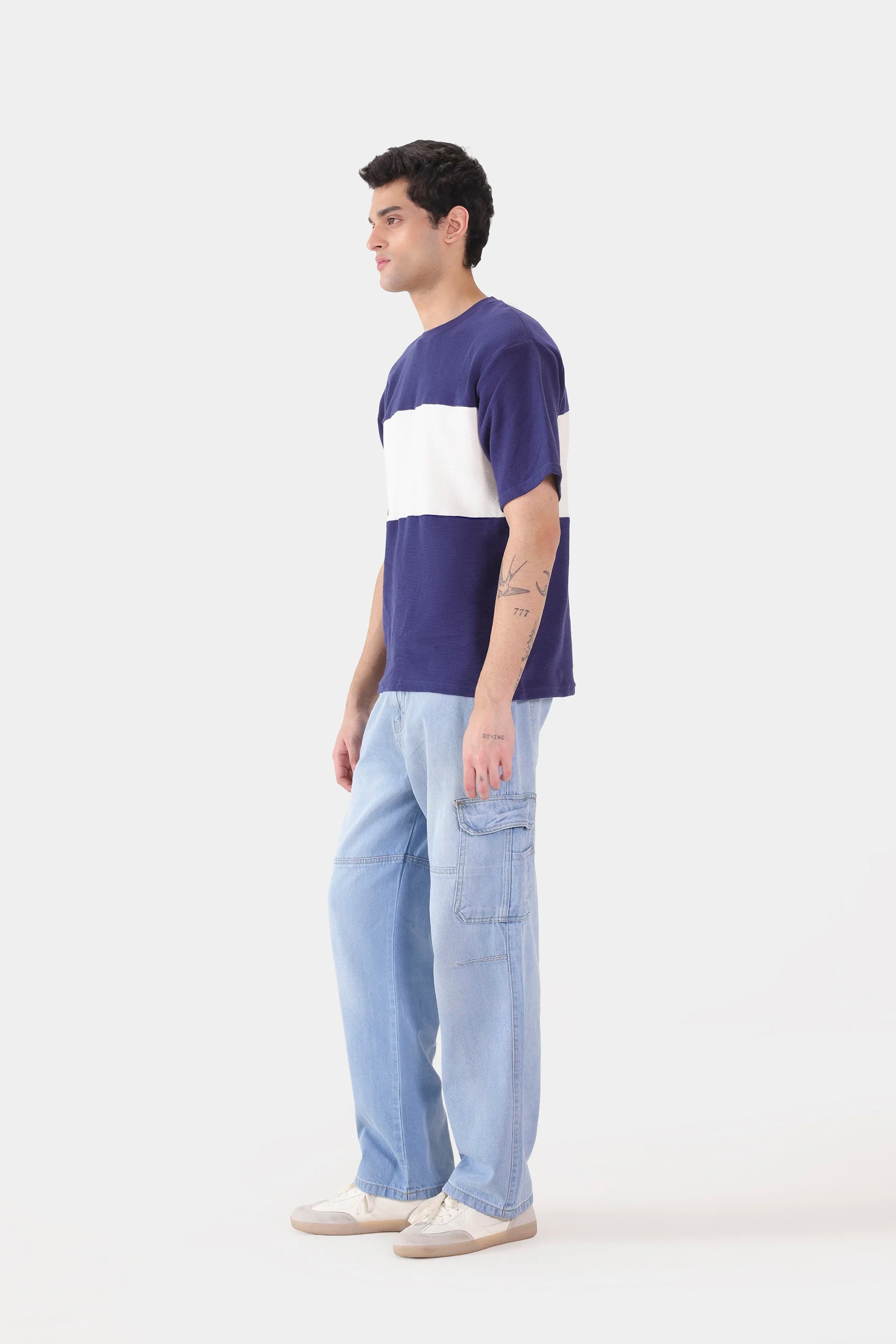 Color Block Textured T-Shirt - Cougar Clothing