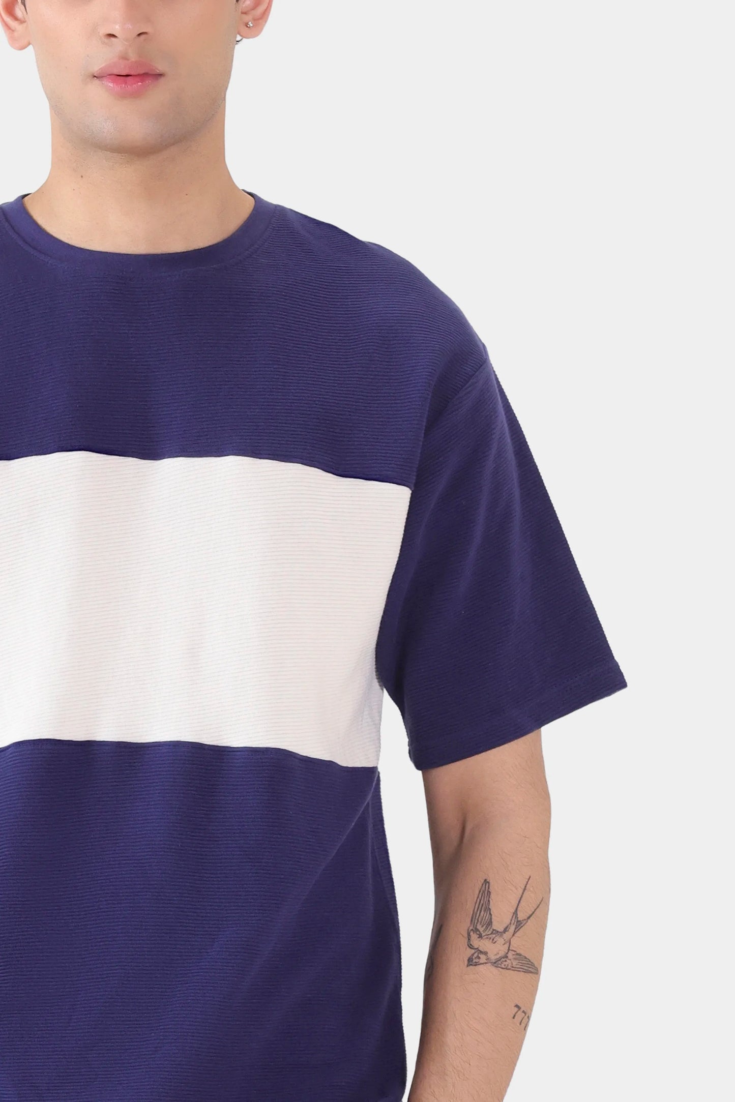 Color Block Textured T-Shirt - Cougar Clothing
