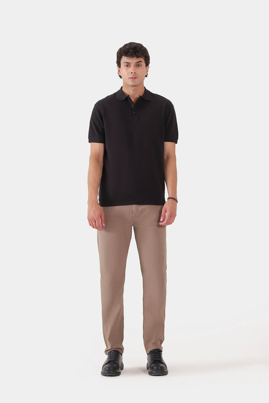 Popcorn Knit Polo - Cougar Clothing