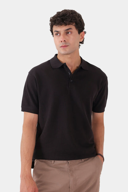 Popcorn Knit Polo - Cougar Clothing