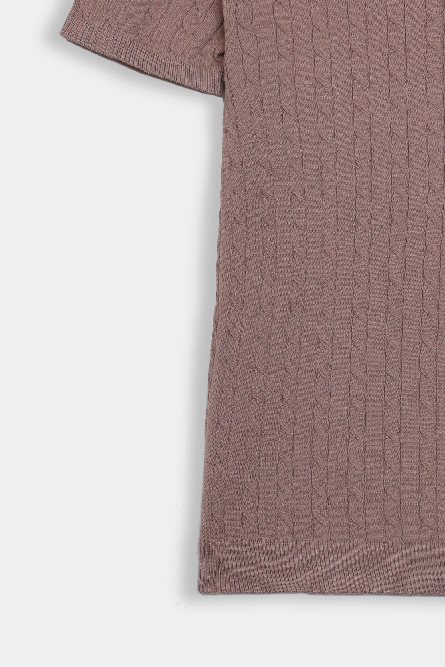 Johnny Collar Cable Knit Polo - Cougar Clothing