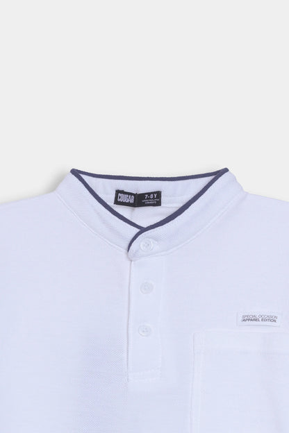 Mandarin Collar Polo - Cougar Clothing