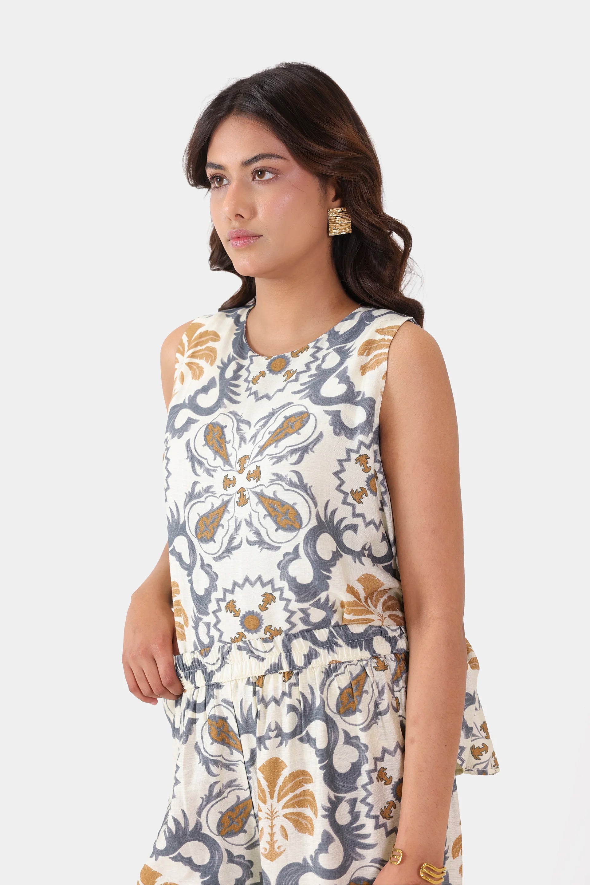 Abstract Printed Top - Cougar Clothing