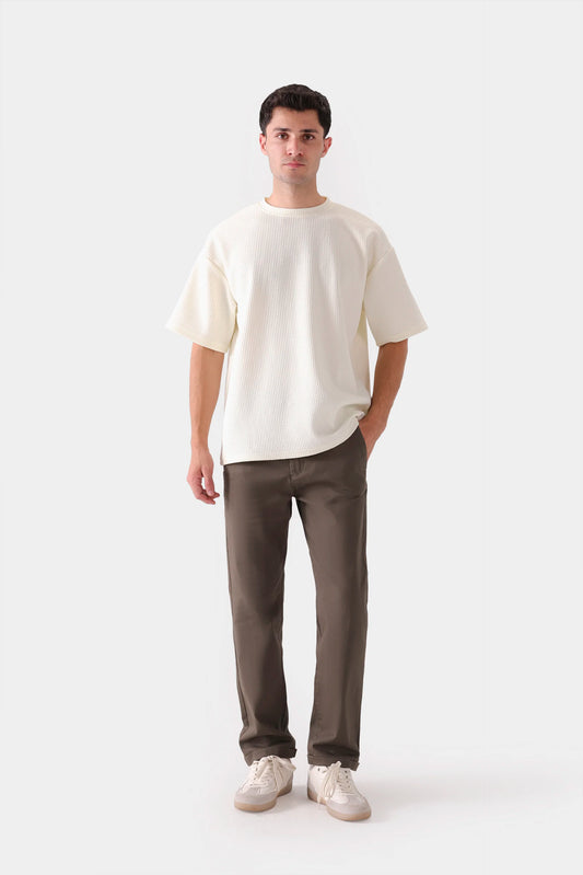 Oversized Seersucker T-Shirt - Cougar Clothing