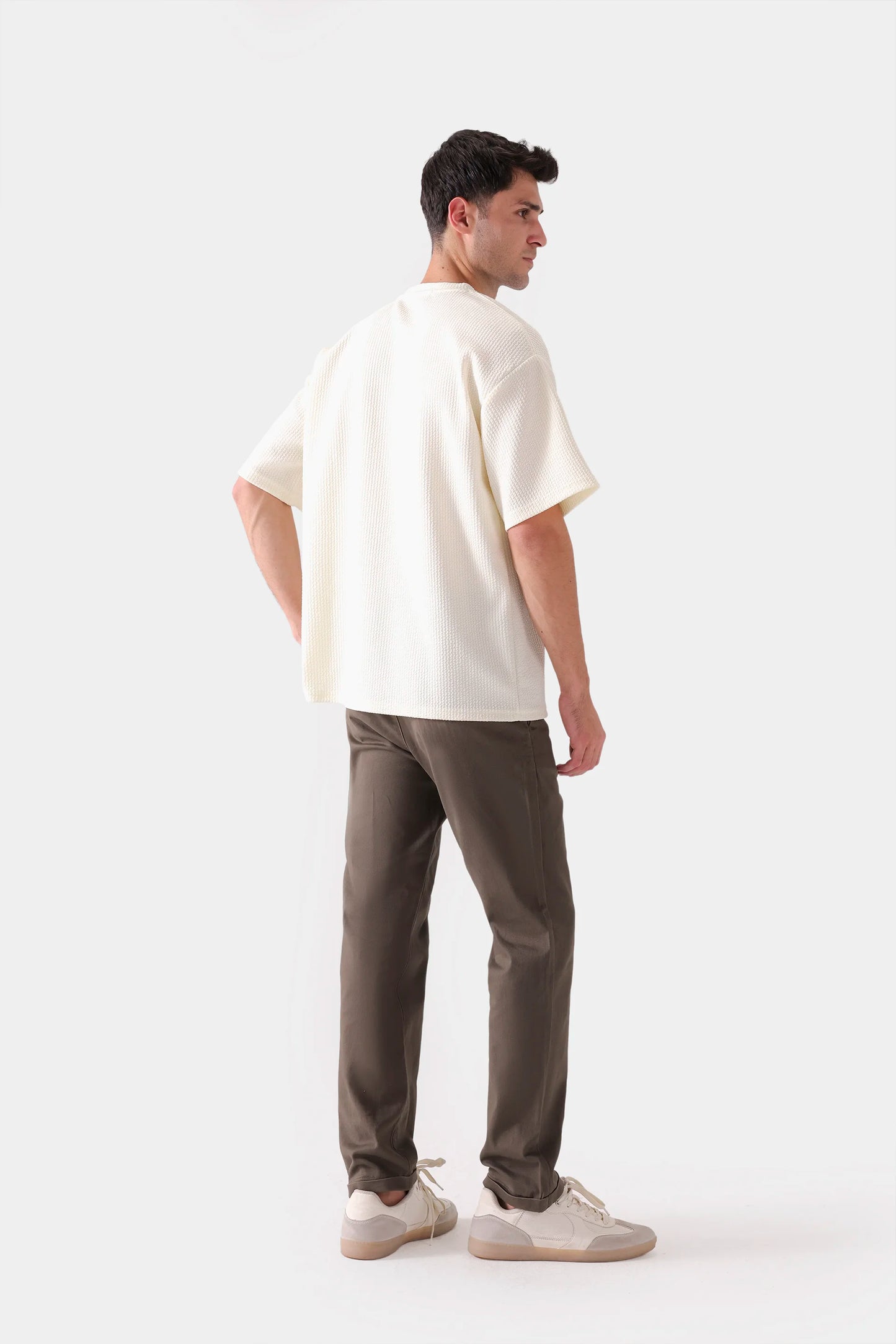 Oversized Seersucker T-Shirt - Cougar Clothing