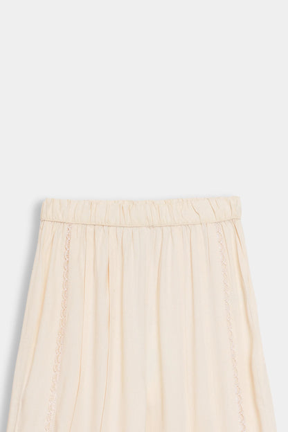 Pleated Trousers With Lace - Cougar Clothing