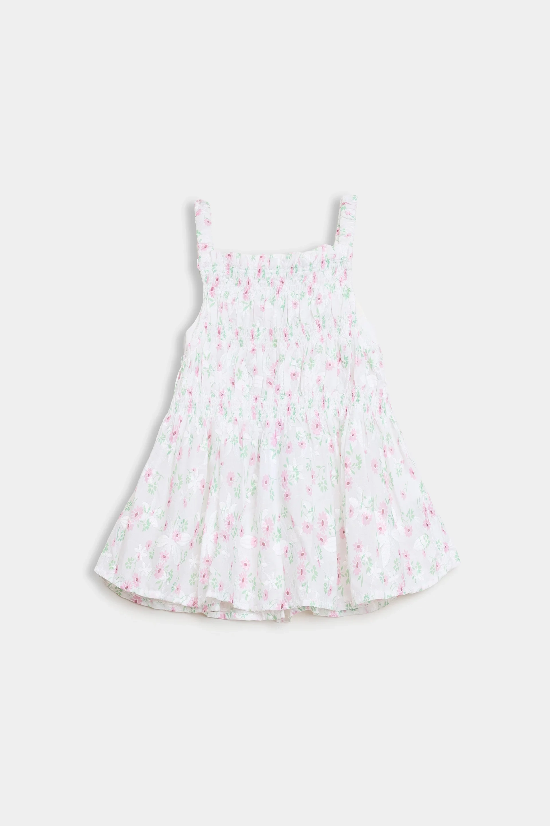 Sleeveless Smocked Dress - Cougar Clothing