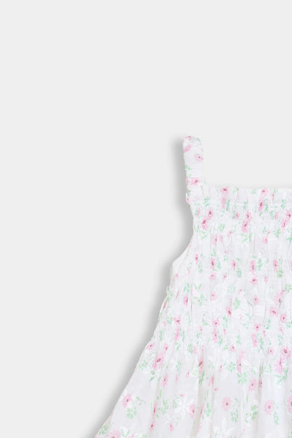 Sleeveless Smocked Dress - Cougar Clothing