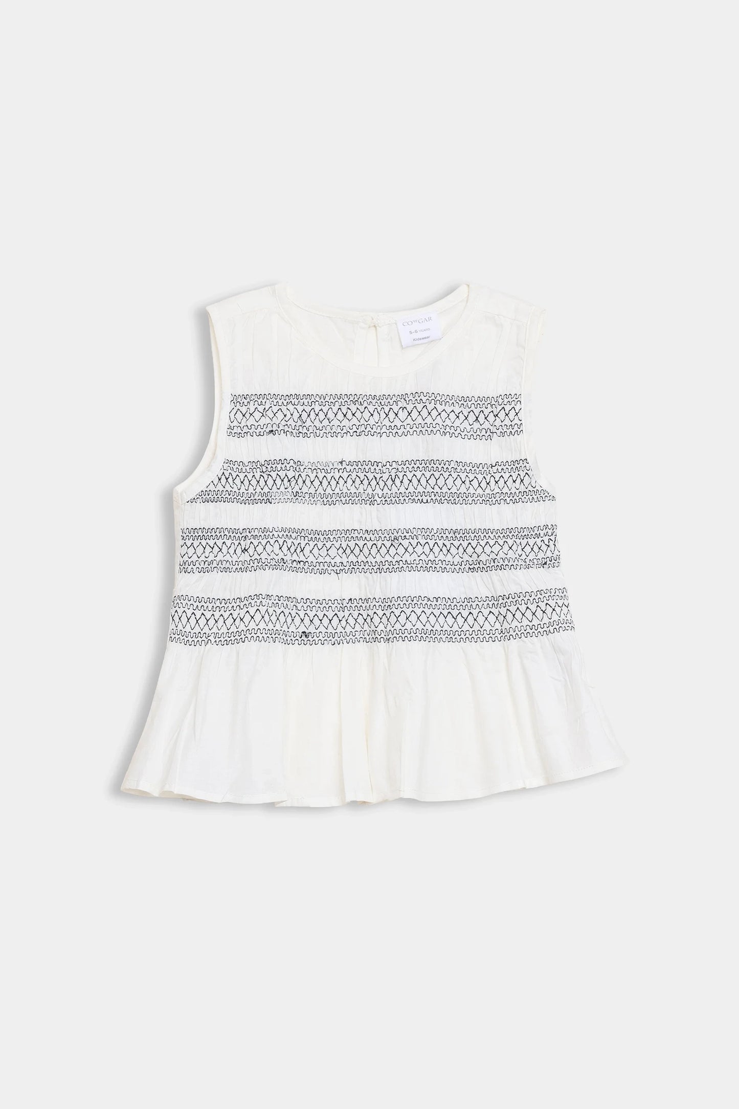 Smoked Embroidered Top - Cougar Clothing