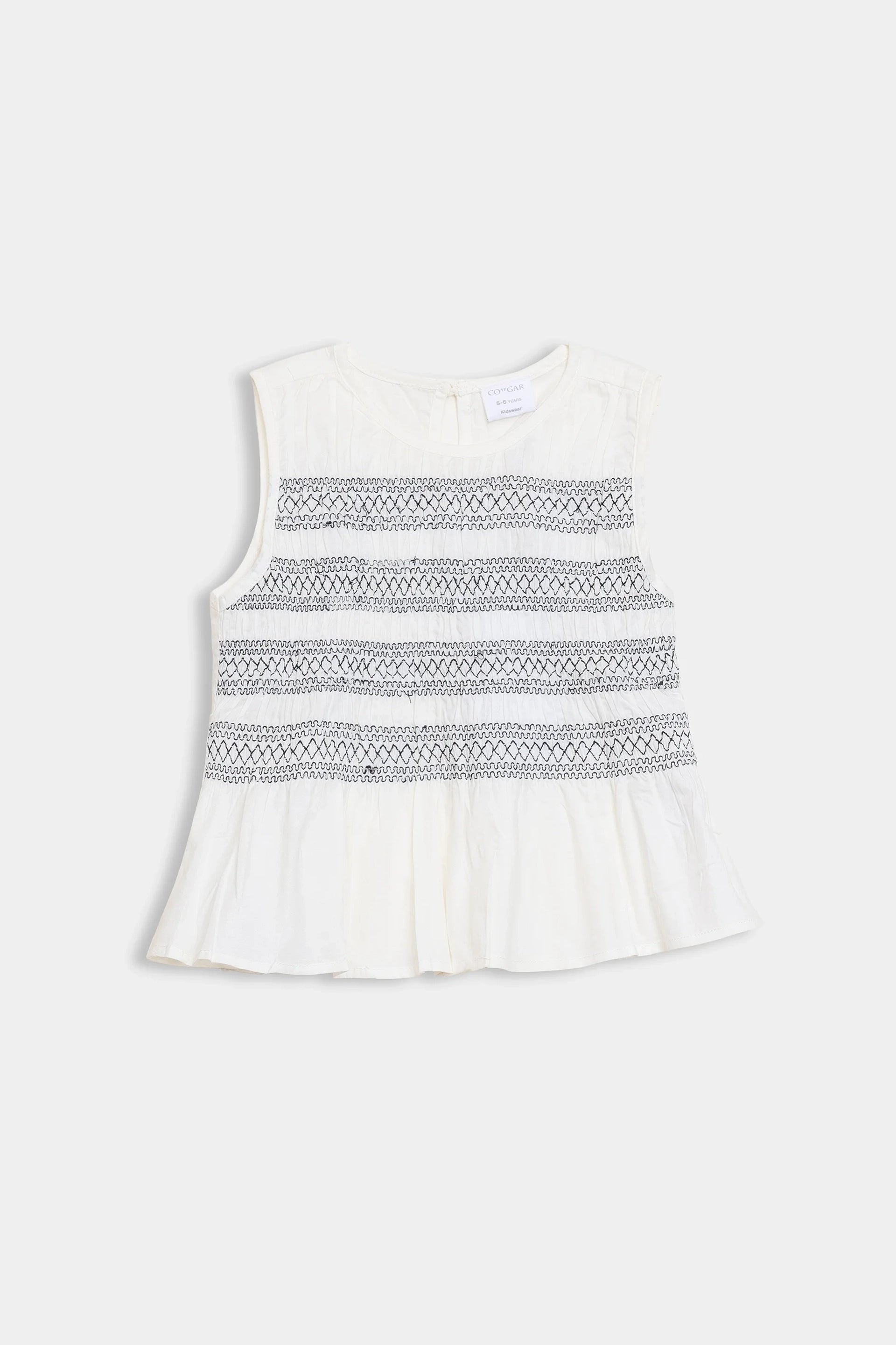 Smoked Embroidered Top - Cougar Clothing