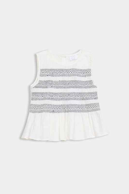 Smoked Embroidered Top - Cougar Clothing