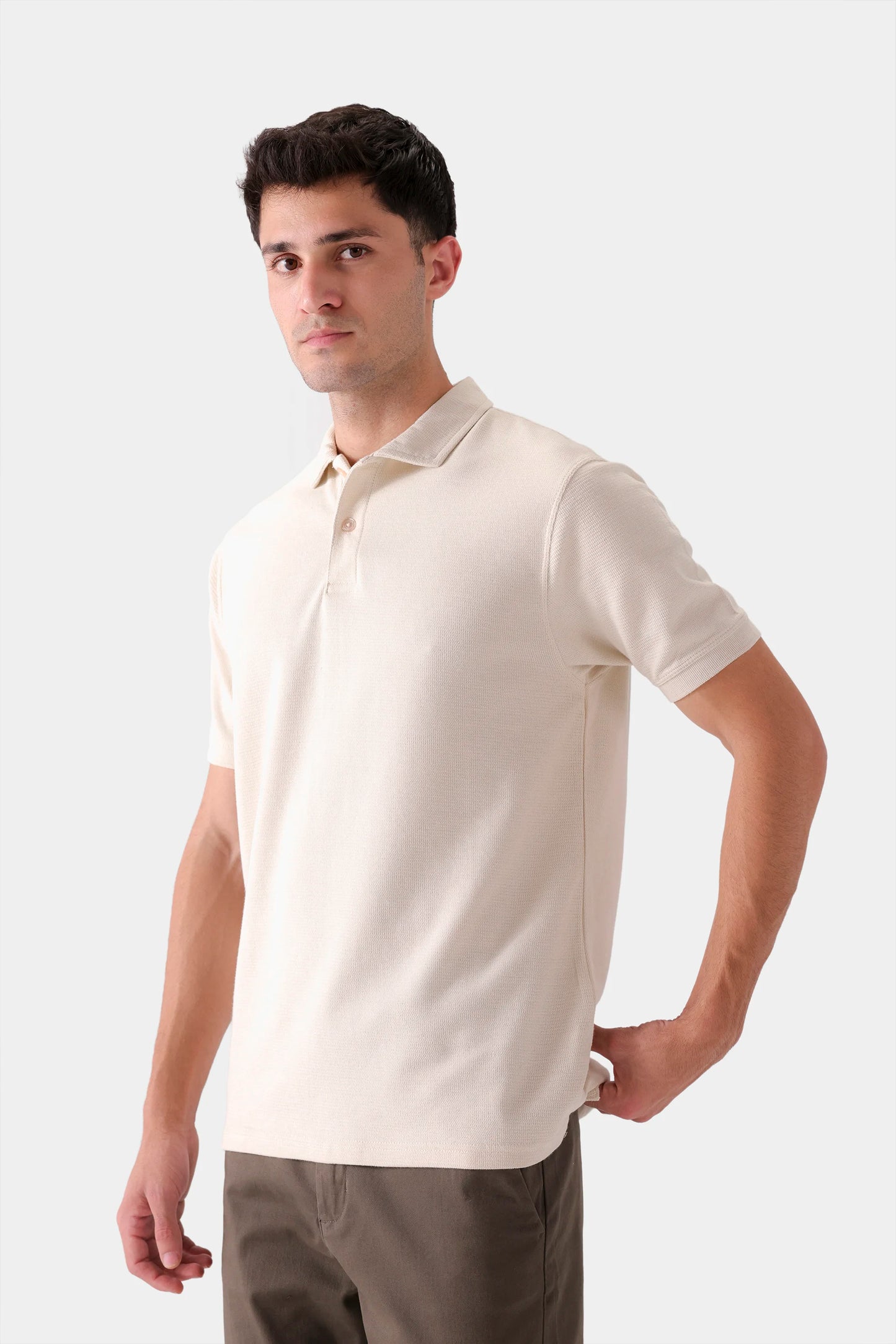 Textured Knit Polo - Cougar Clothing