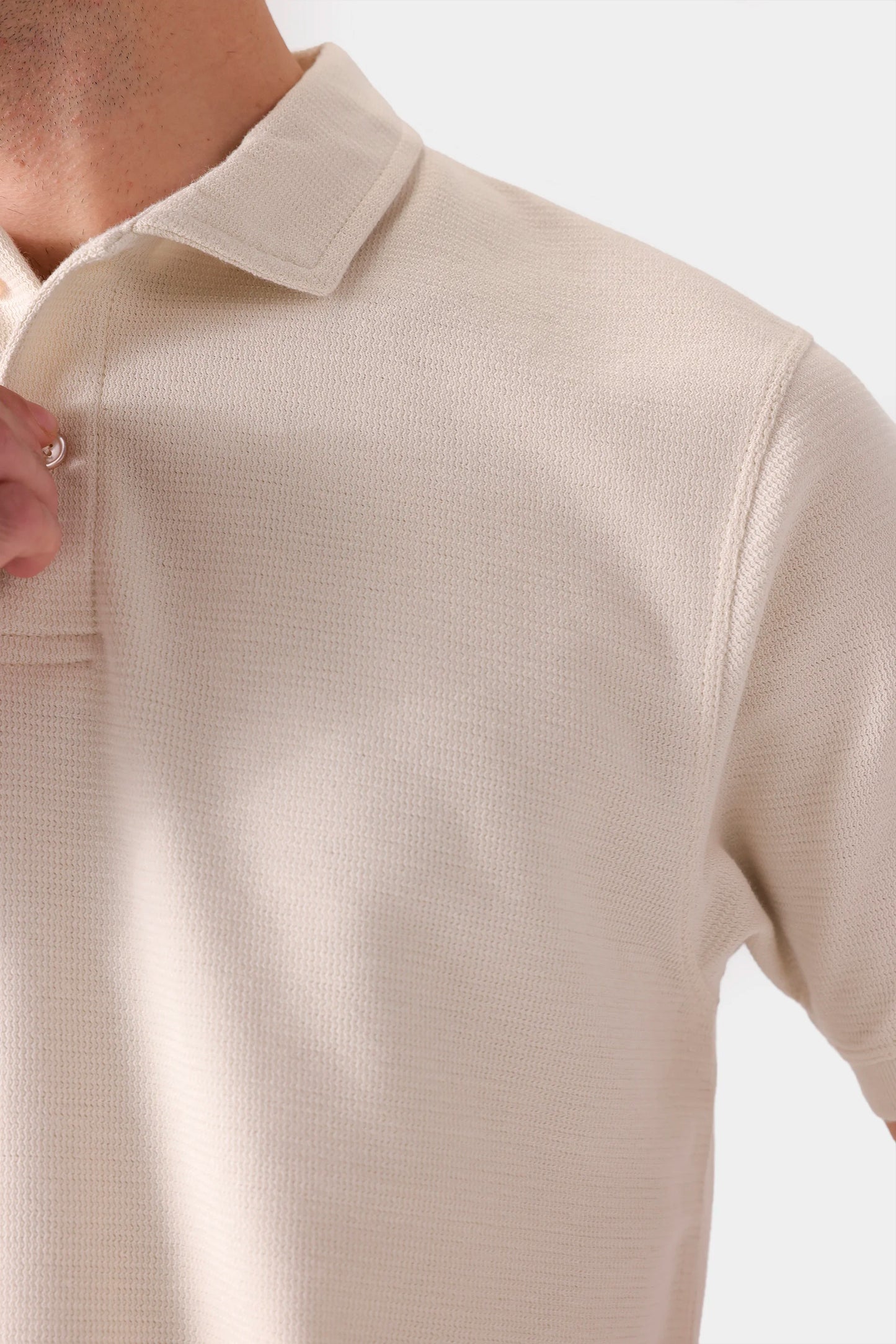 Textured Knit Polo - Cougar Clothing