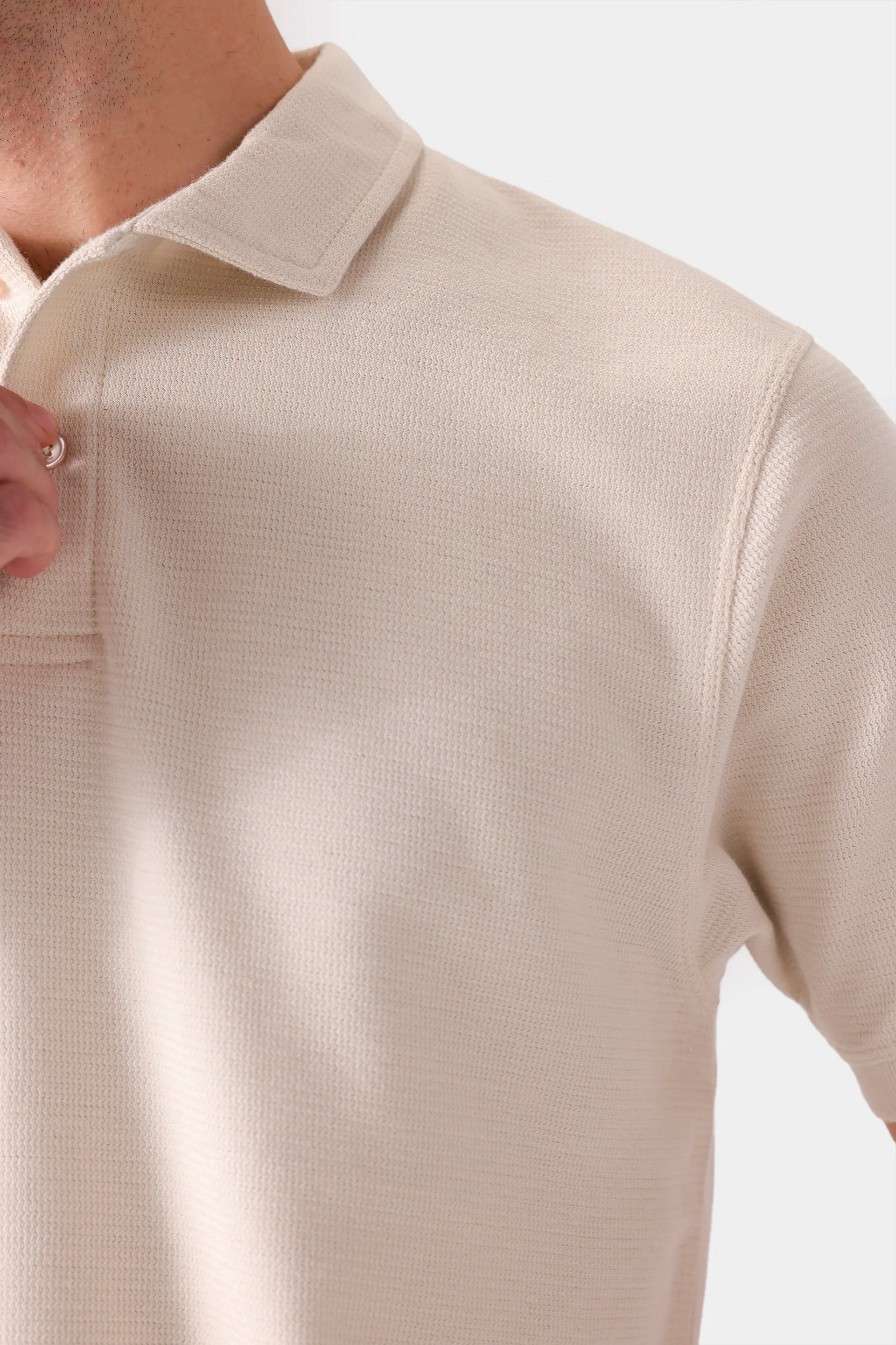 Textured Knit Polo - Cougar Clothing
