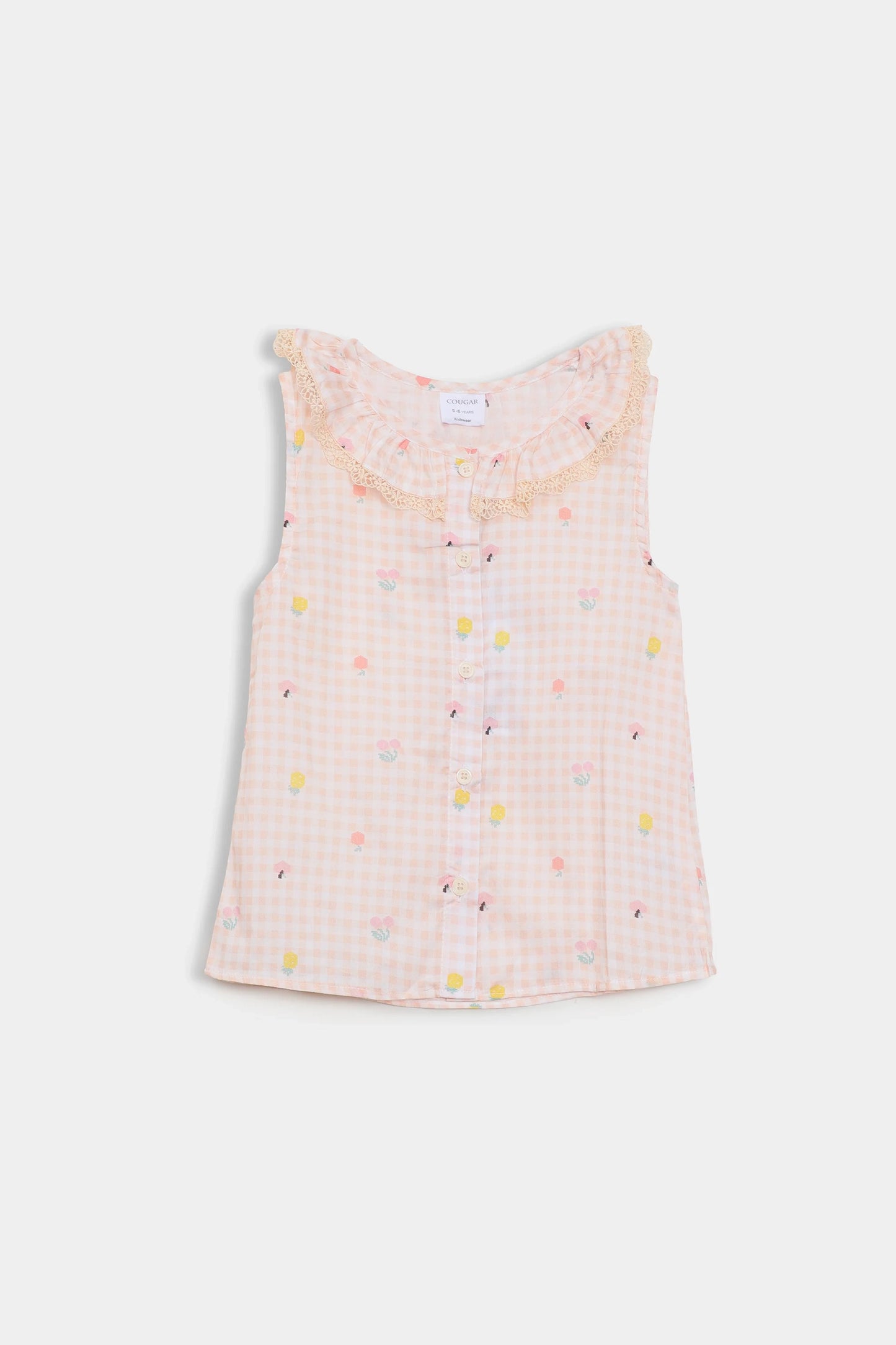 Ruffle Collar Top - Cougar Clothing