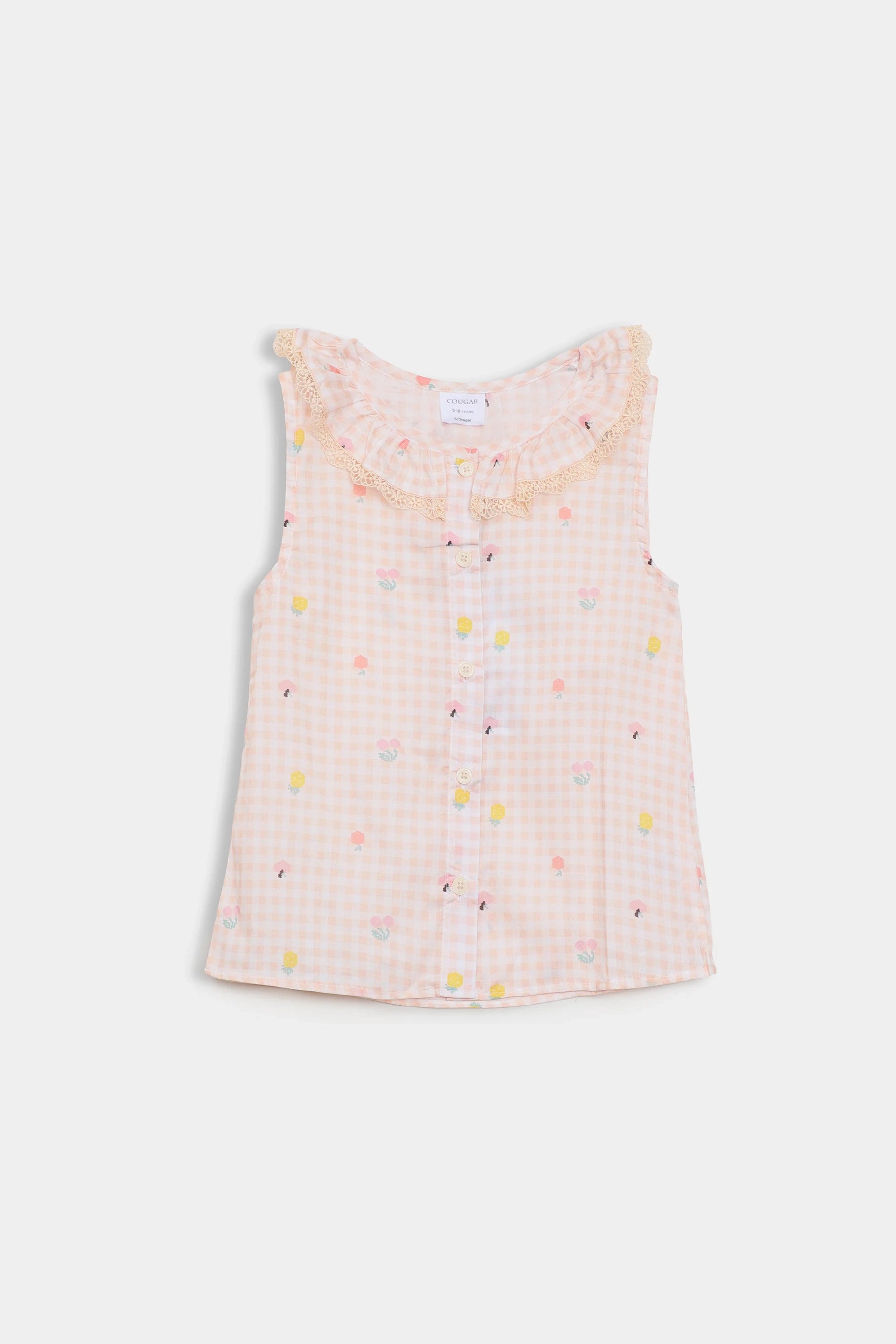 Ruffle Collar Top - Cougar Clothing