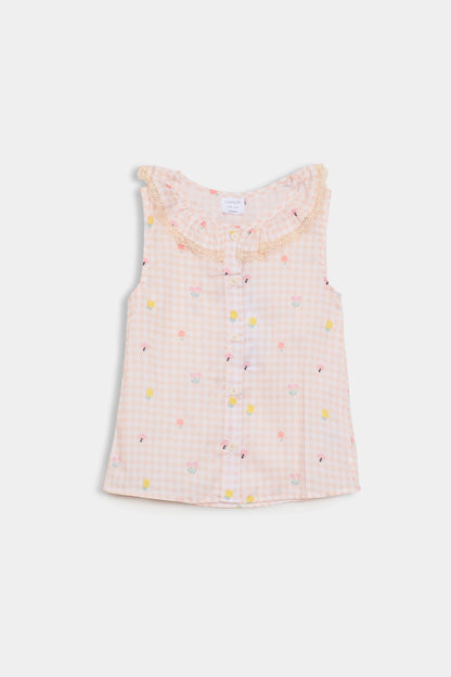 Ruffle Collar Top - Cougar Clothing