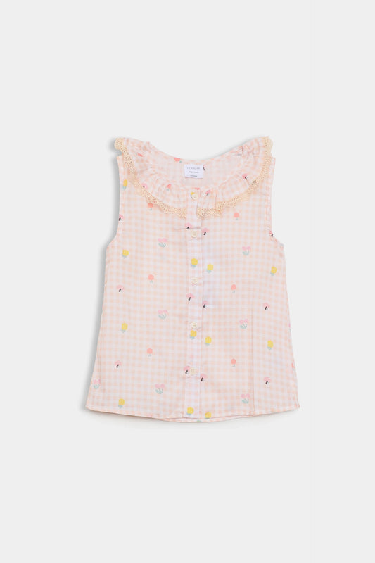Ruffle Collar Top - Cougar Clothing