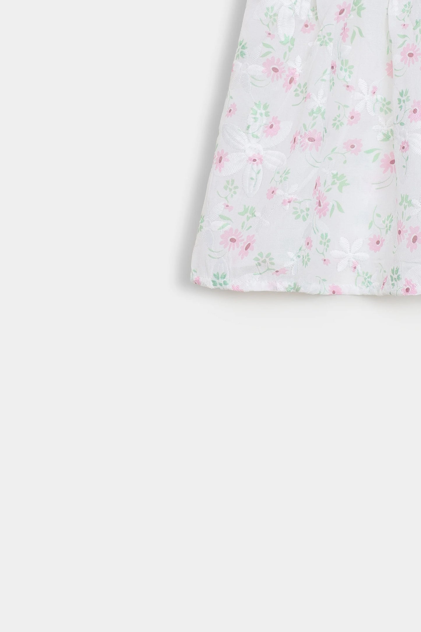 Embroidered Top With Lace Trim - Cougar Clothing