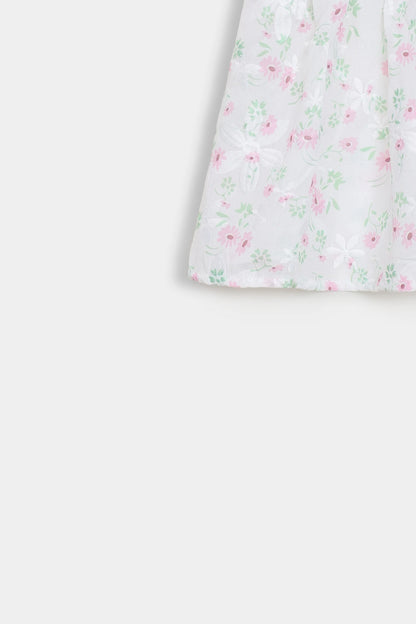 Embroidered Top With Lace Trim - Cougar Clothing