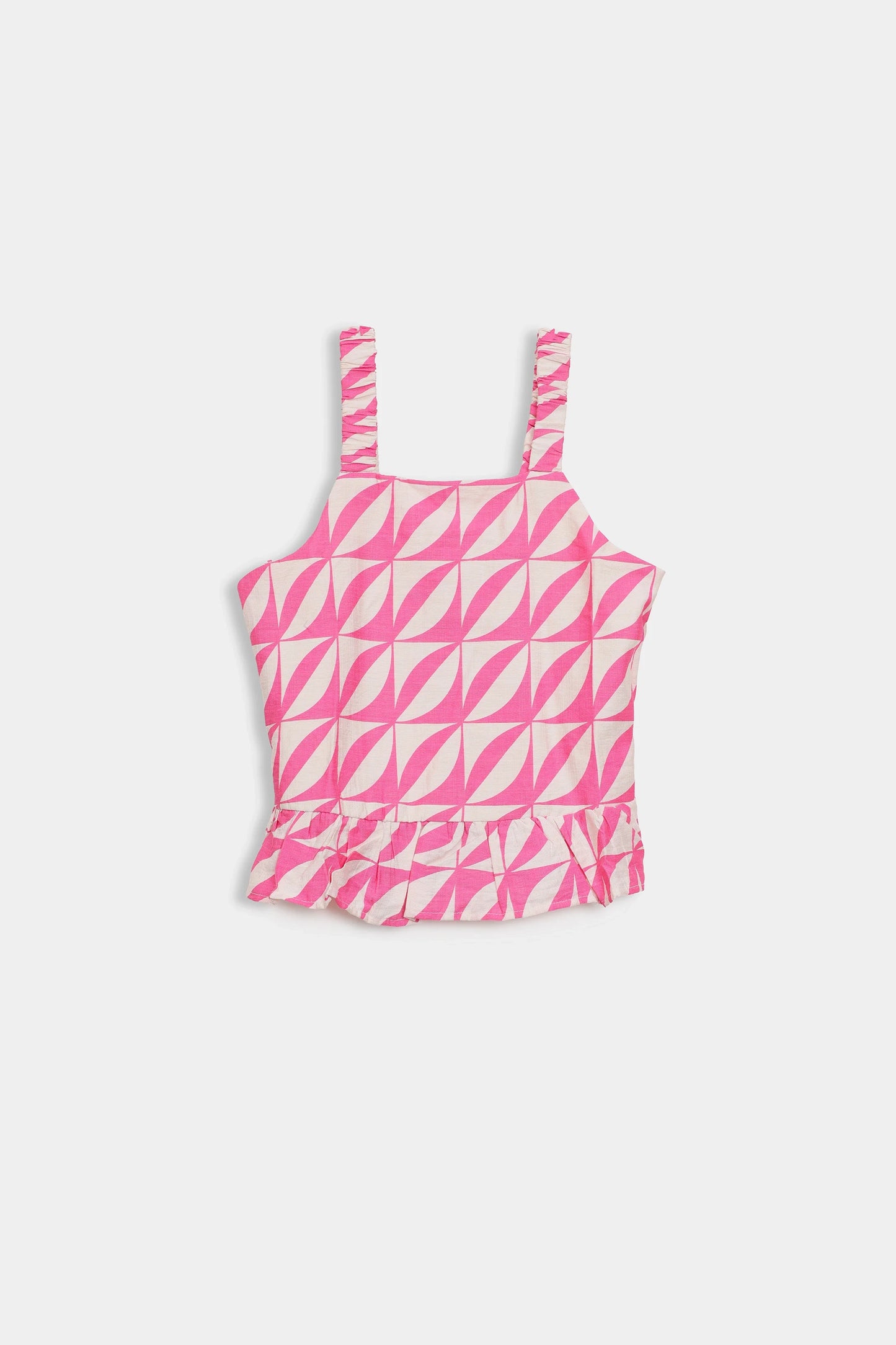 Printed Peplum Top - Cougar Clothing