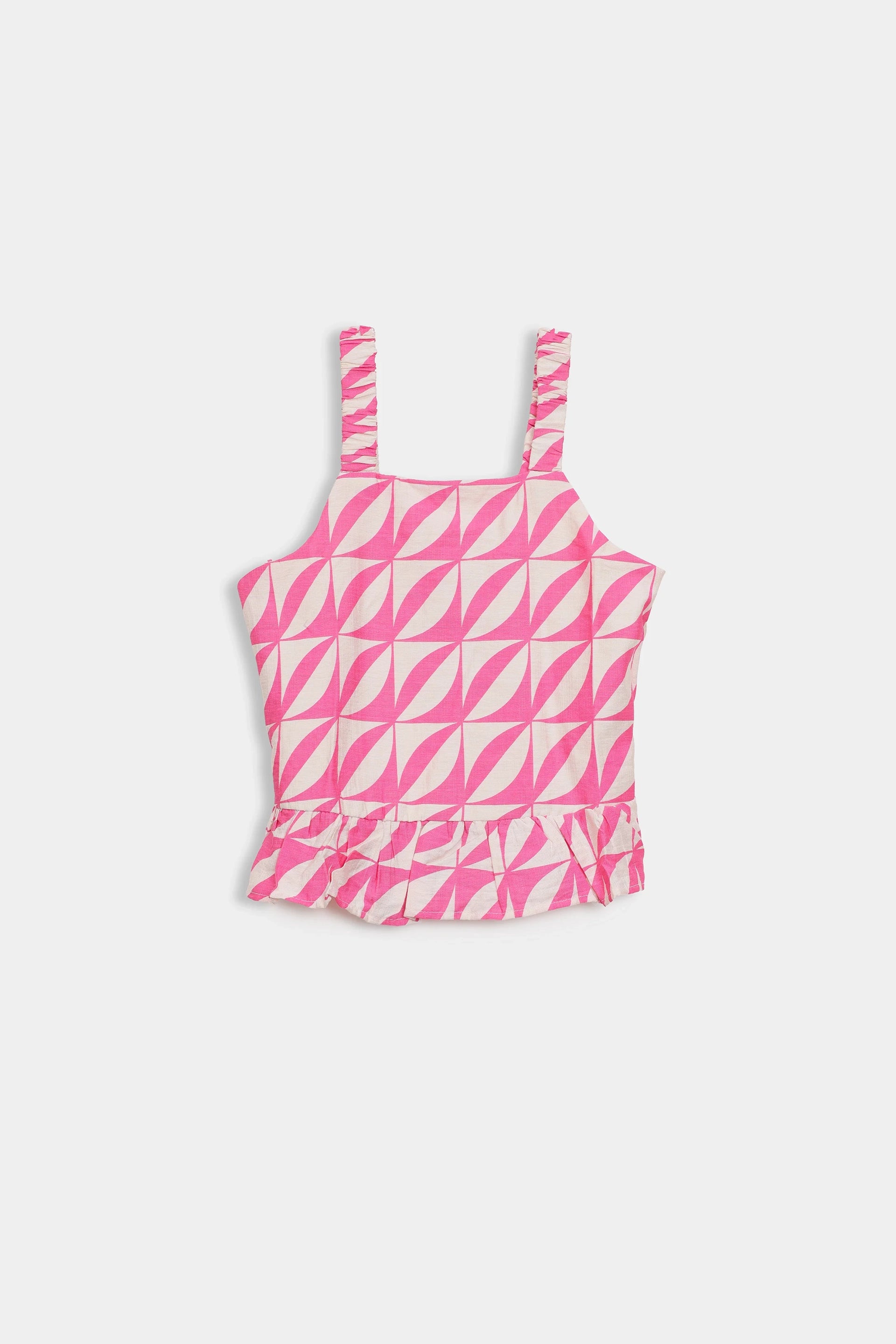 Printed Peplum Top - Cougar Clothing