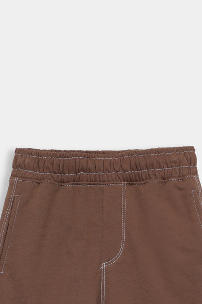 Contrast-Stitch Shorts - Cougar Clothing
