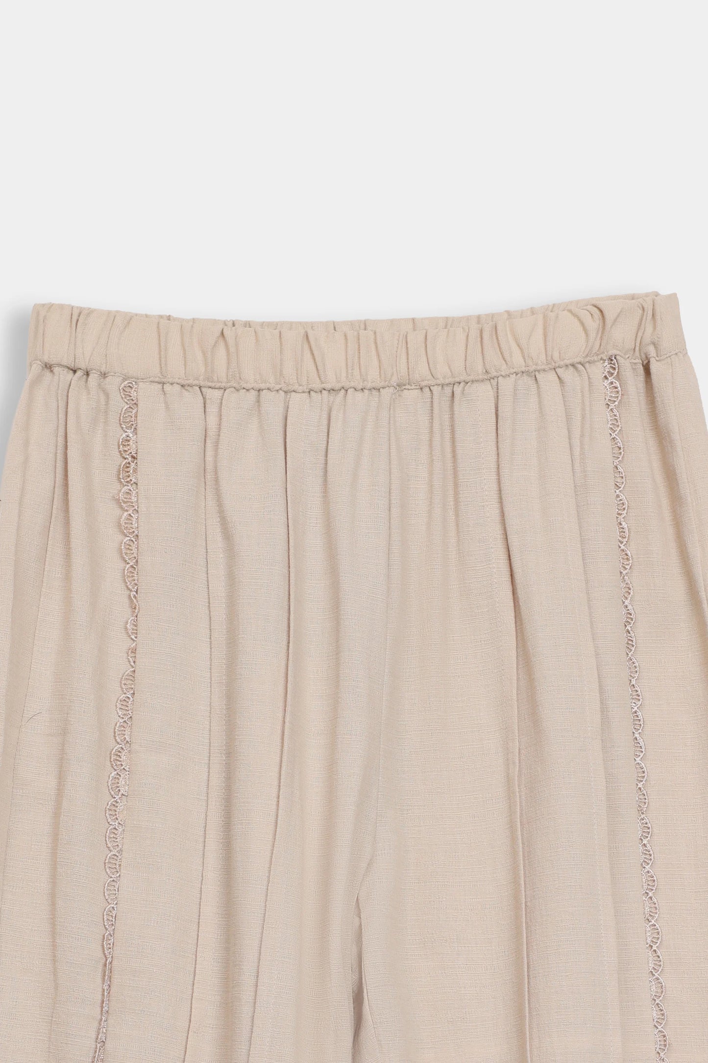 Pleated Trousers With Lace - Cougar Clothing