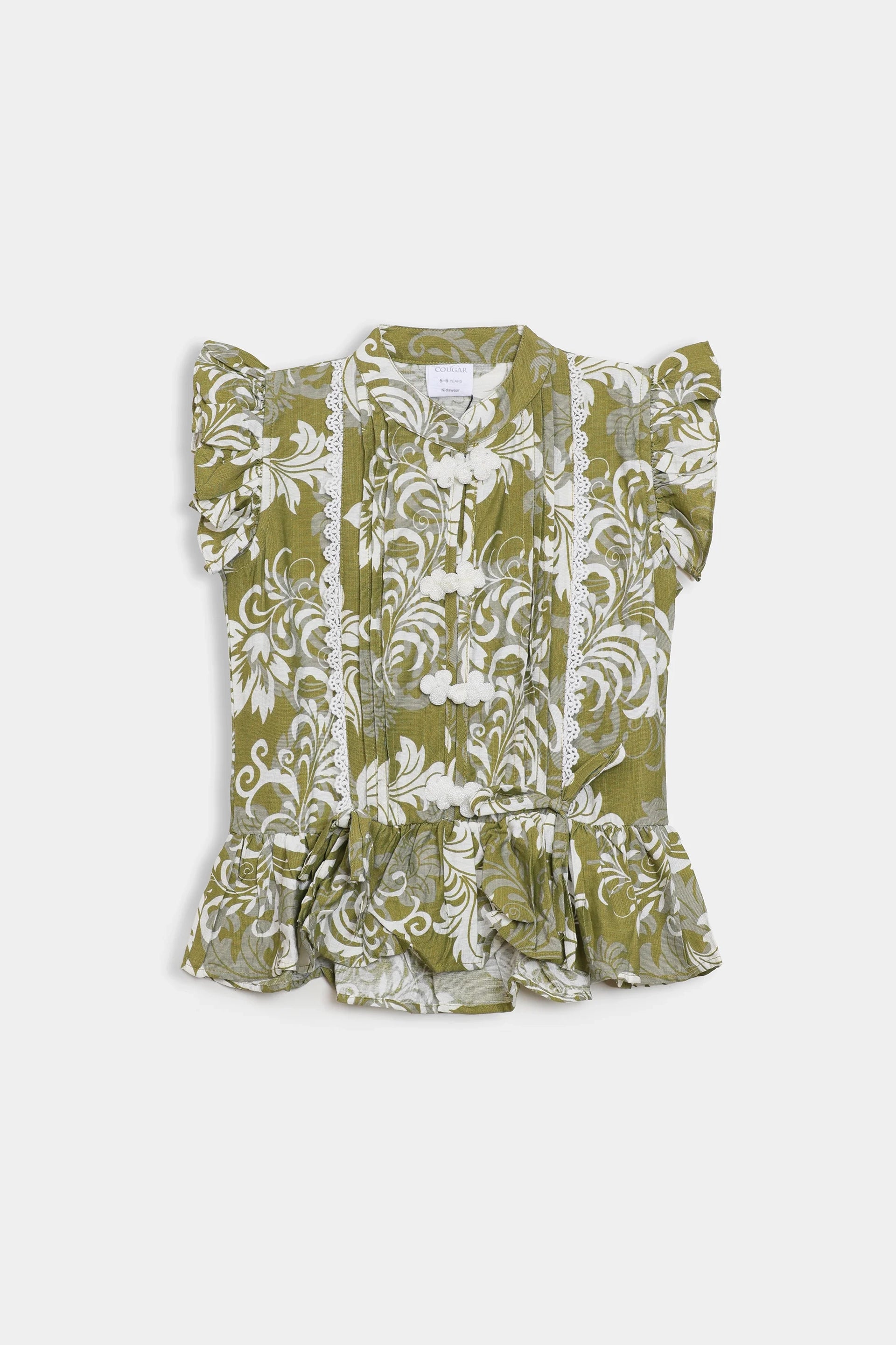 Printed Pleated Top - Cougar Clothing