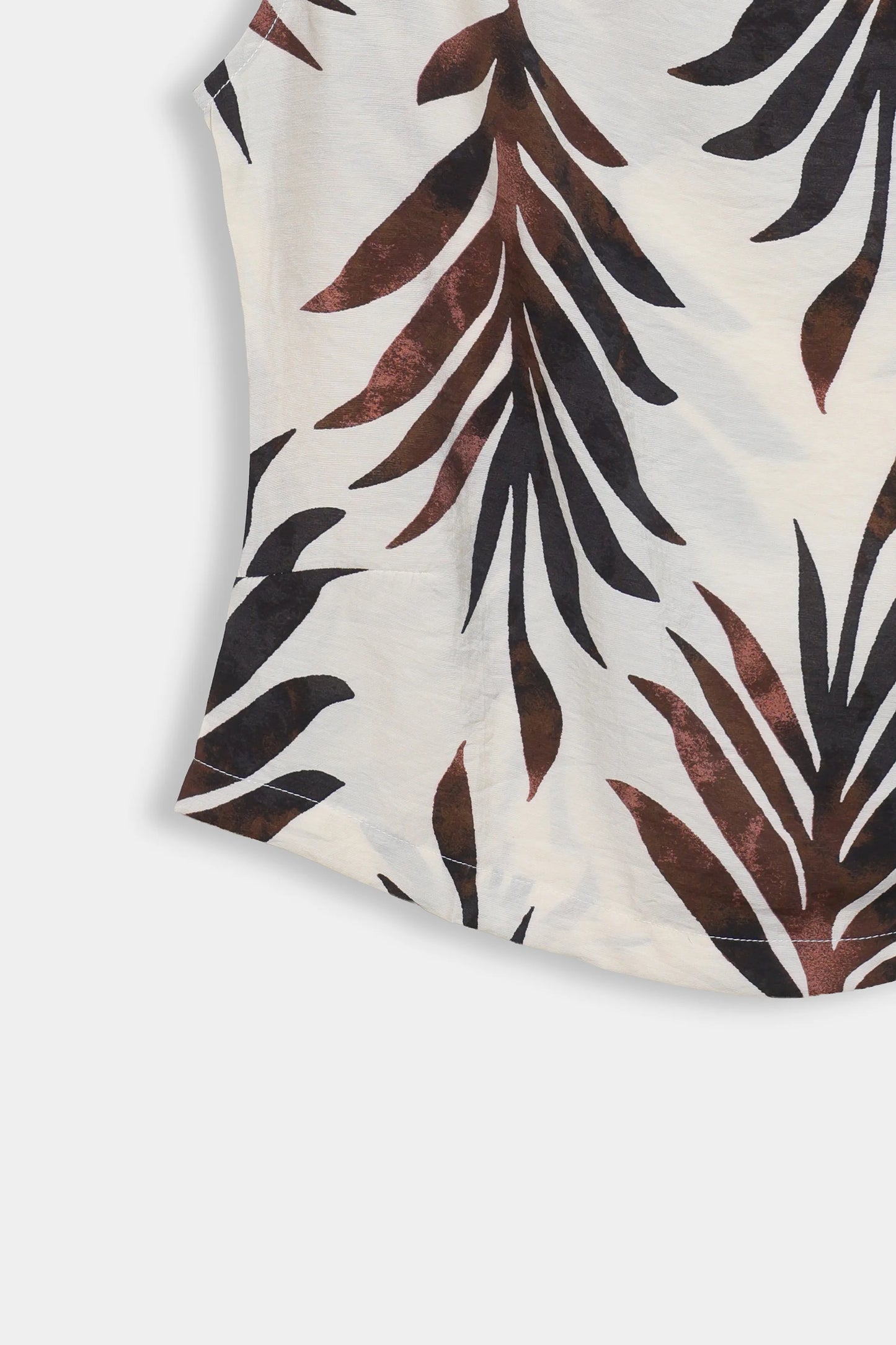 Printed Top With Draped Neckline - Cougar Clothing