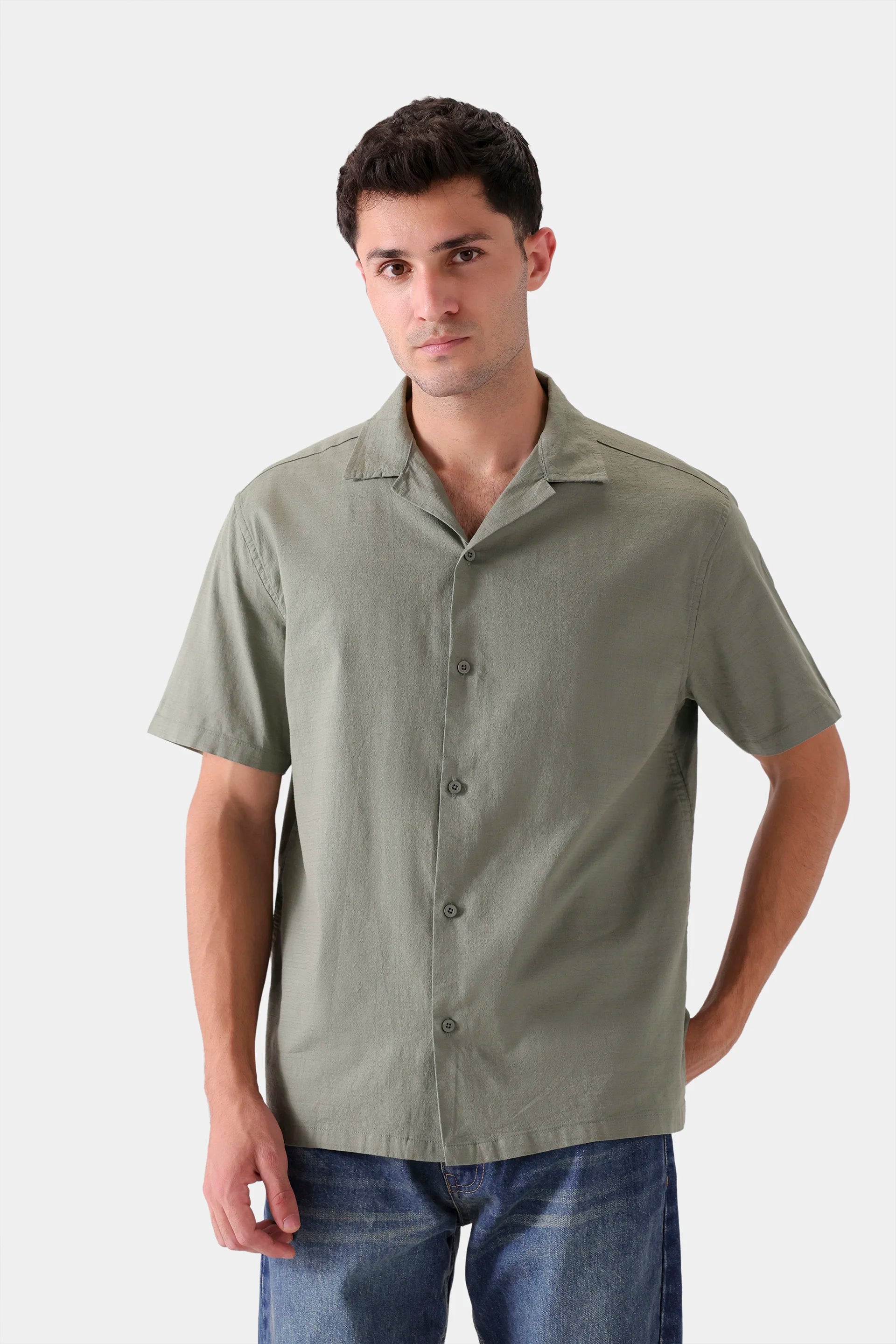 Resort Collar Cotton Shirt - Cougar Clothing
