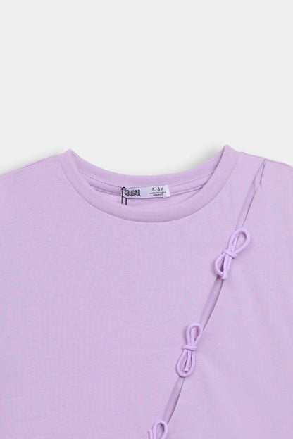 Oversized Bow-Detailed T-Shirt - Cougar Clothing