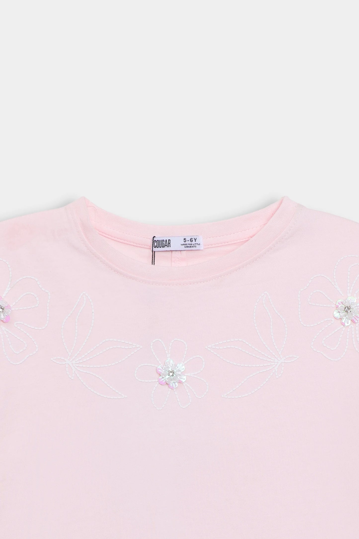 Embellished Embroidered T-Shirt - Cougar Clothing