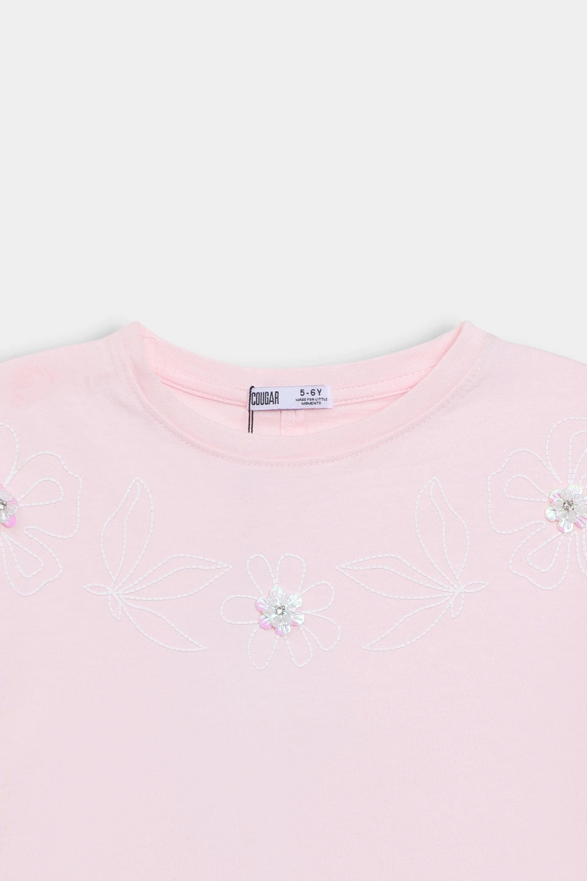 Embellished Embroidered T-Shirt - Cougar Clothing