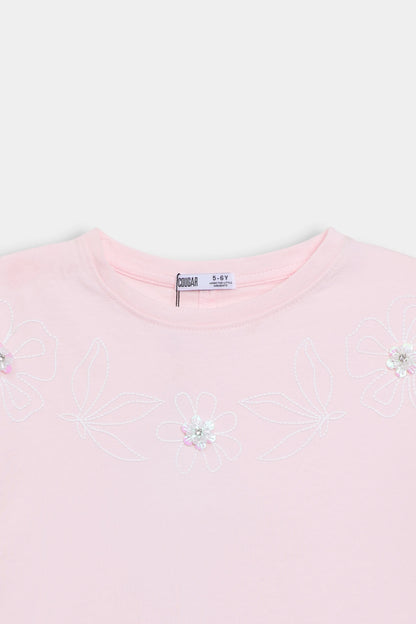 Embellished Embroidered T-Shirt - Cougar Clothing