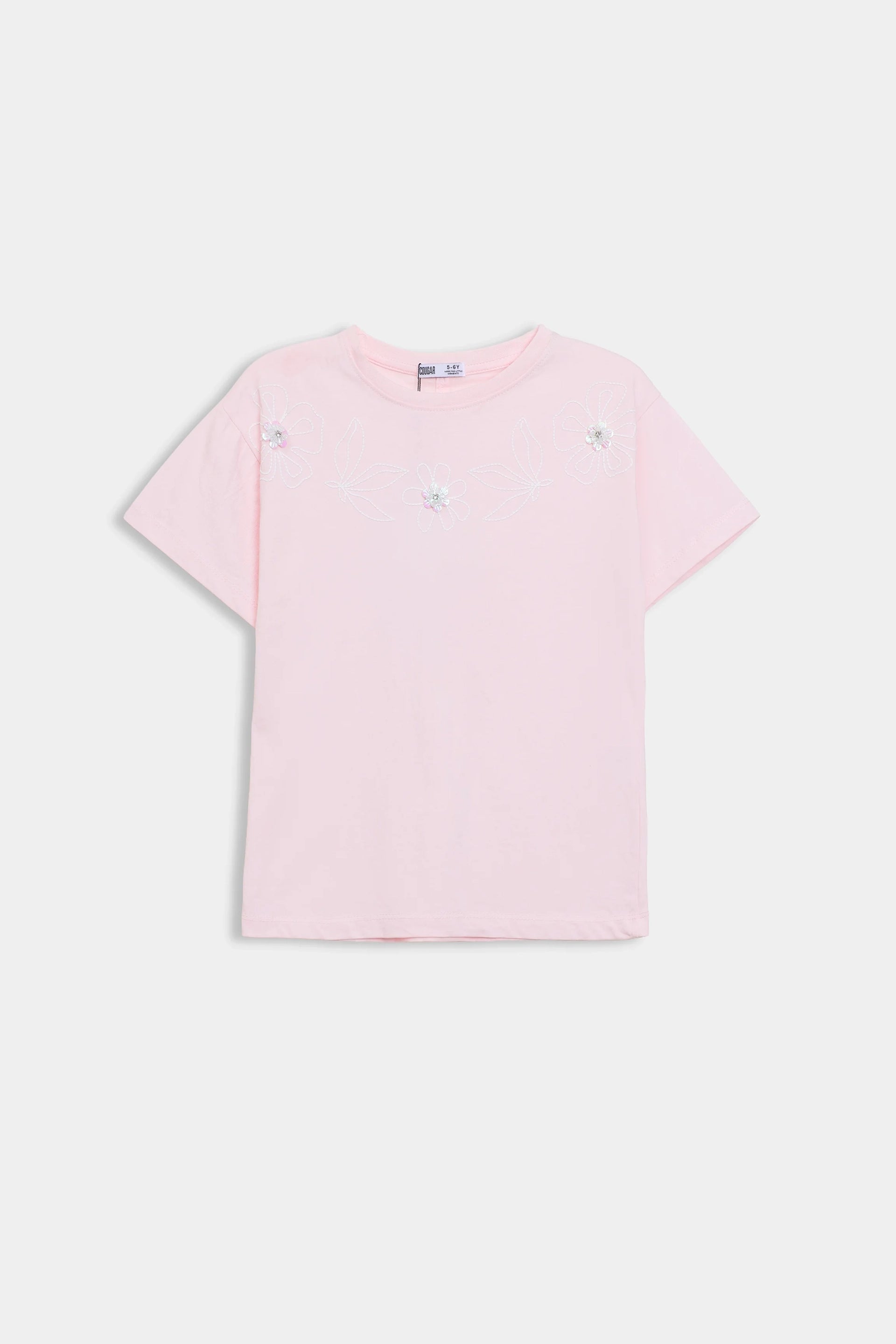 Embellished Embroidered T-Shirt - Cougar Clothing