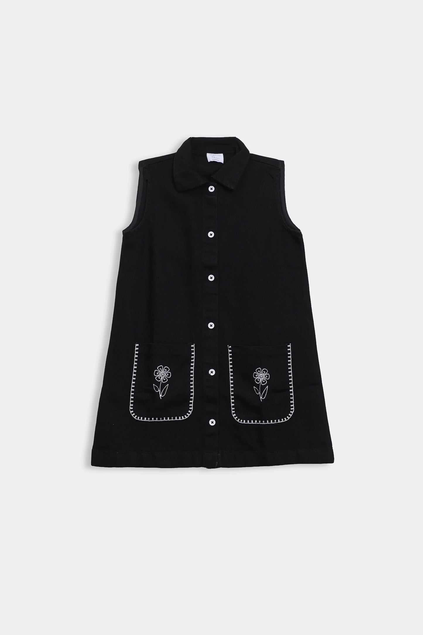 Embroidered Denim Dress - Cougar Clothing