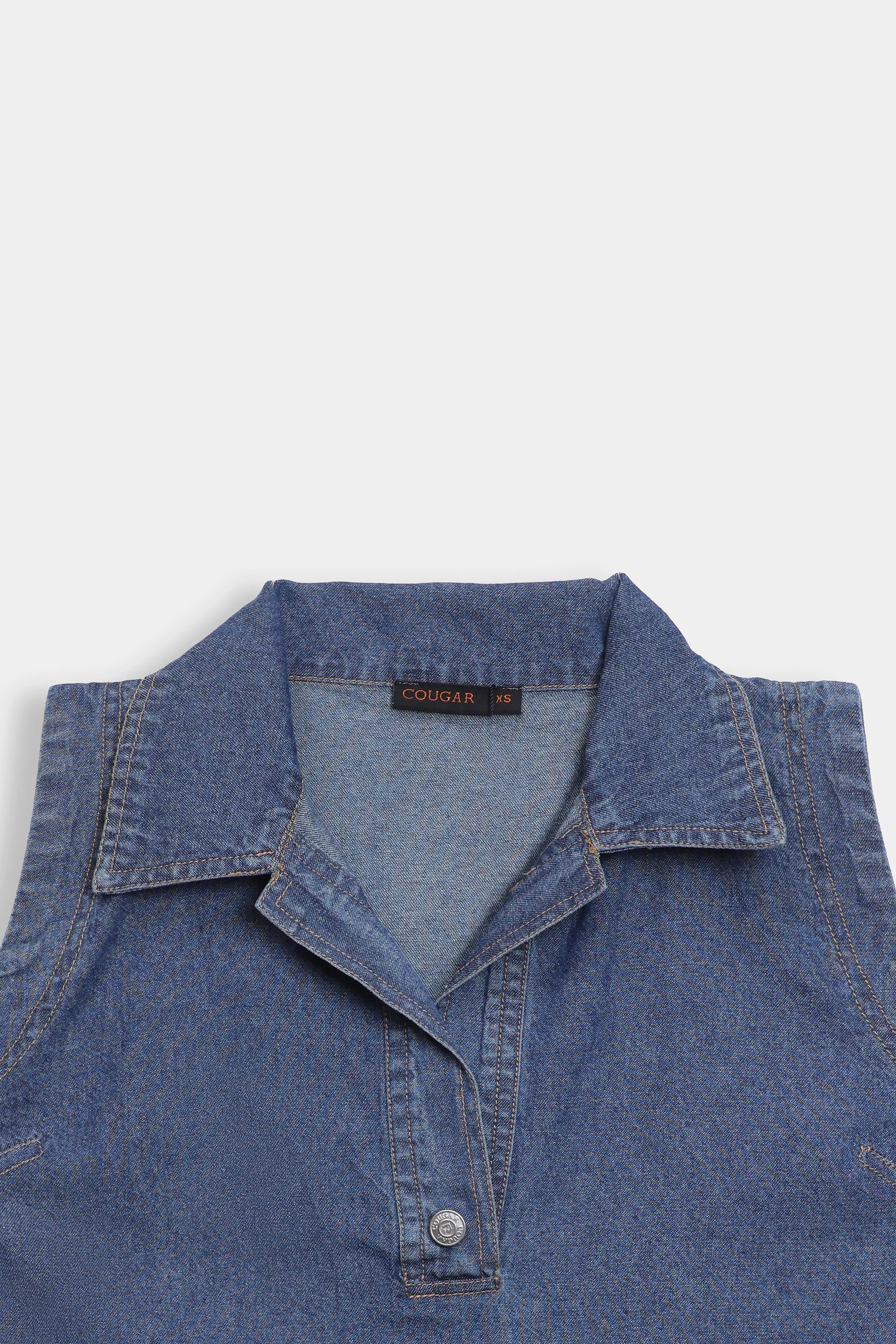 Sleeveless Denim Top - Cougar Clothing