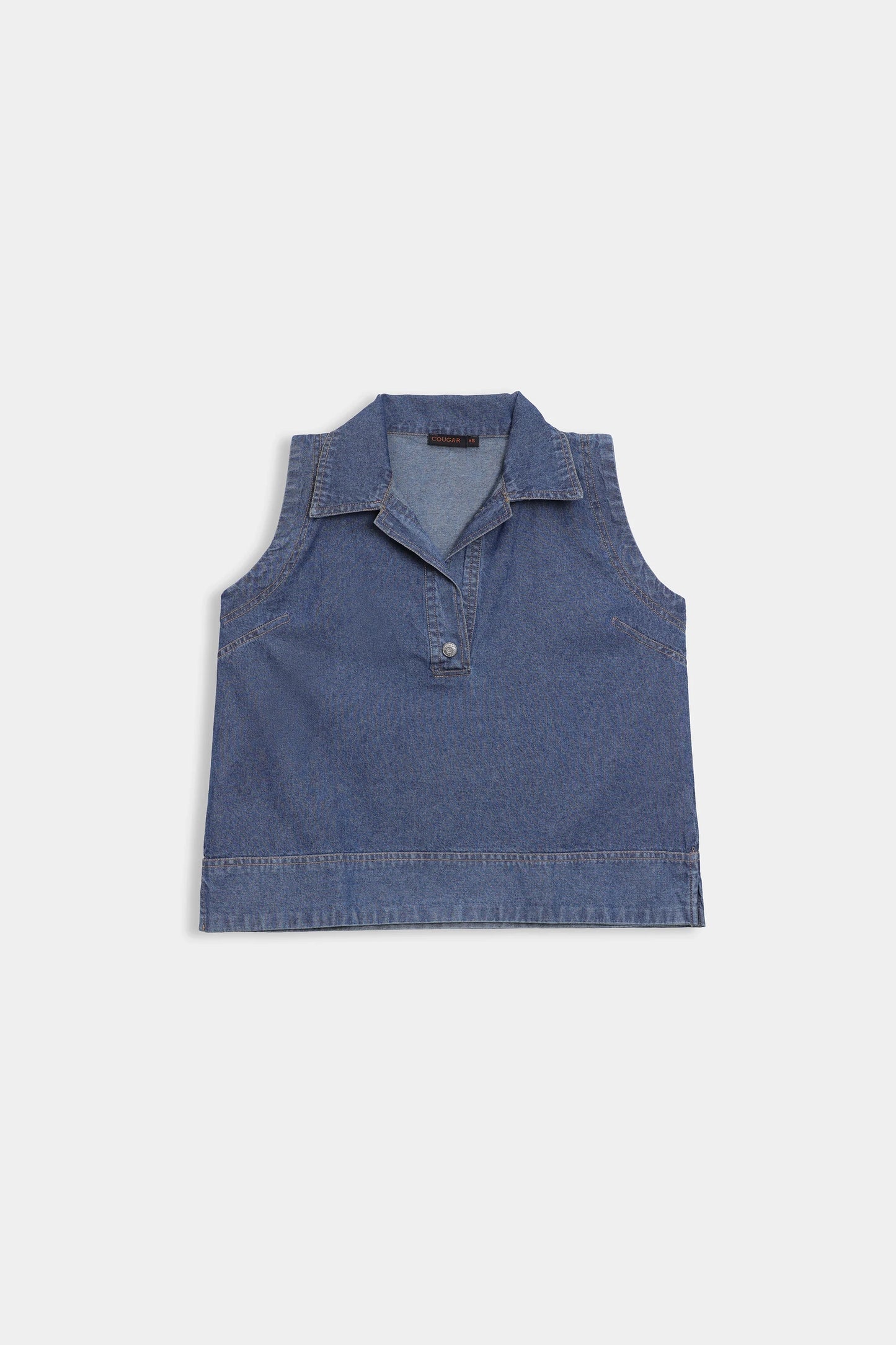 Sleeveless Denim Top - Cougar Clothing