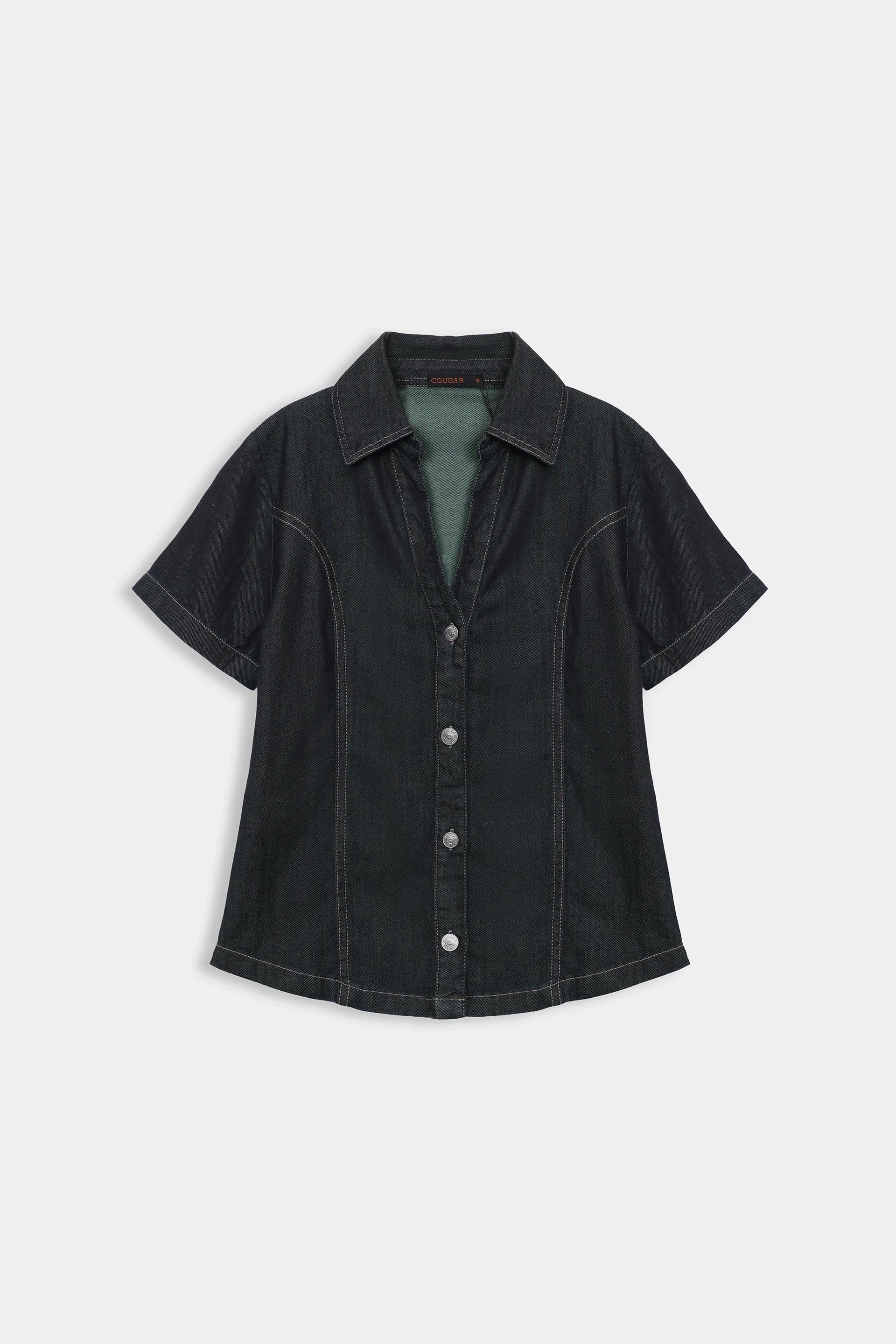 Paneled Denim Shirt - Cougar Clothing