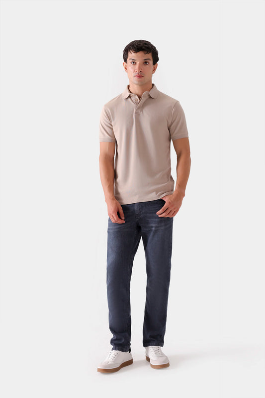 Single Button Collar Knit Polo - Cougar Clothing