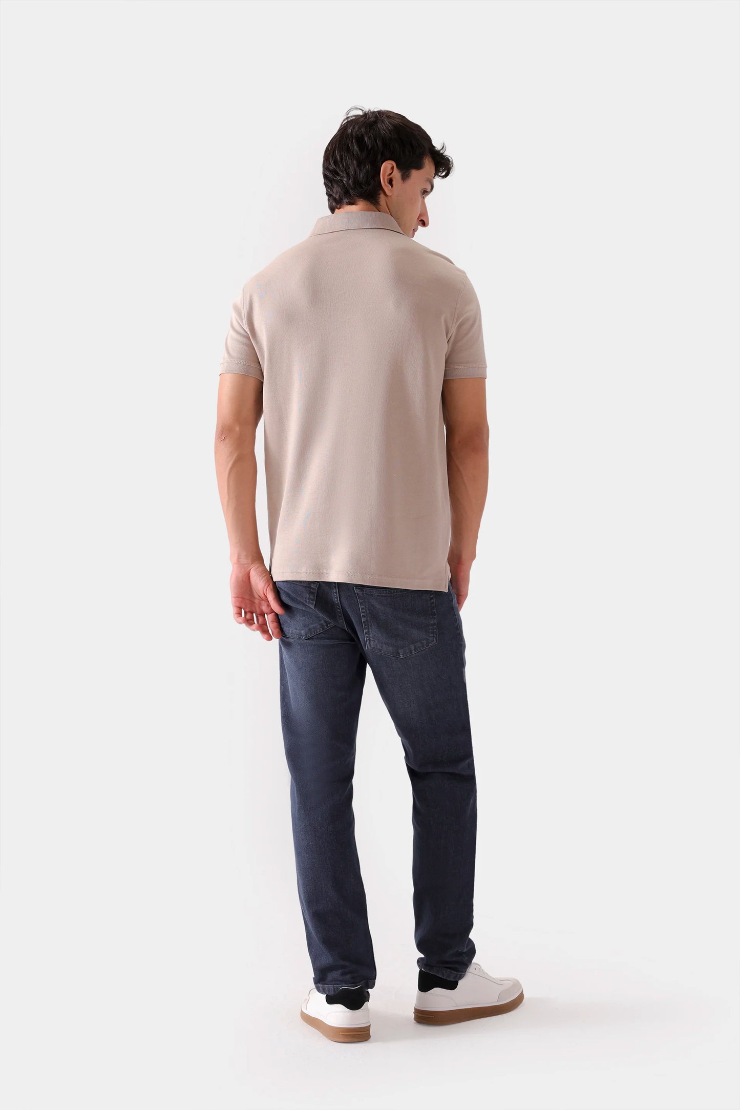 Single Button Collar Knit Polo - Cougar Clothing
