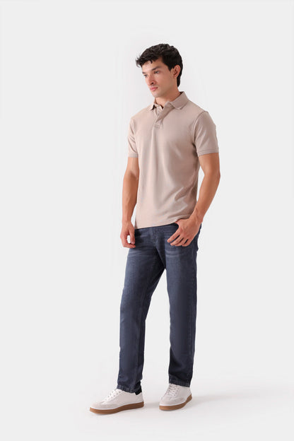 Single Button Collar Knit Polo - Cougar Clothing